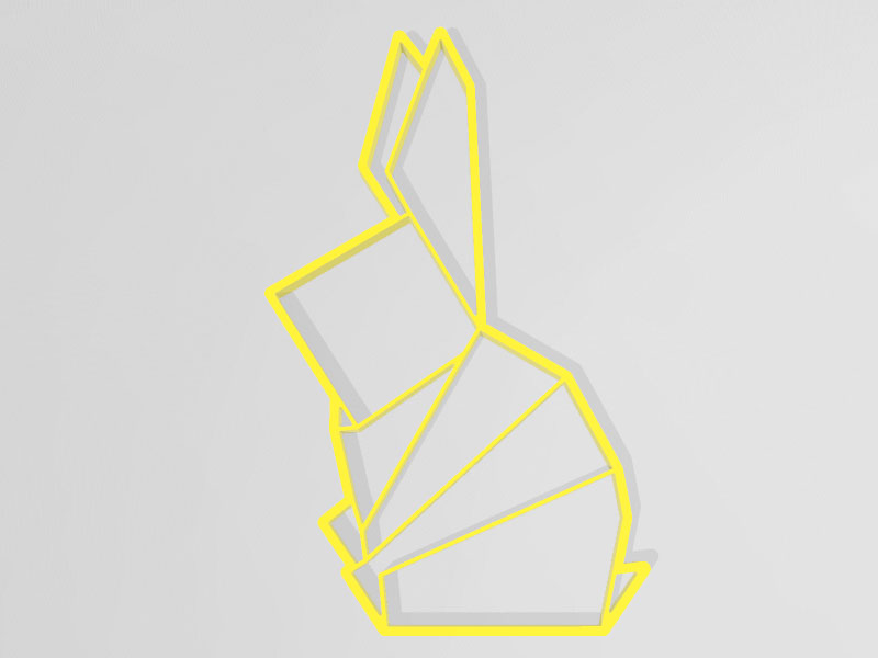 创意线框兔子