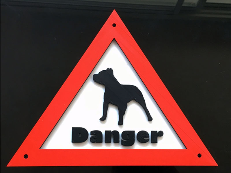危险狗警告标志