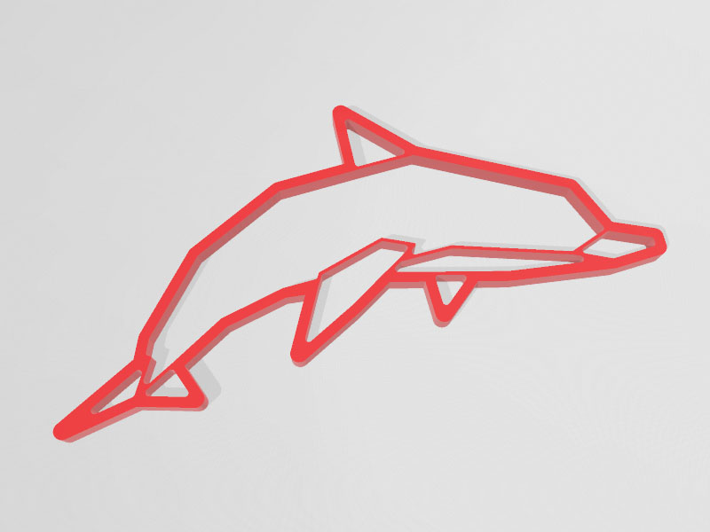 创意线框海豚