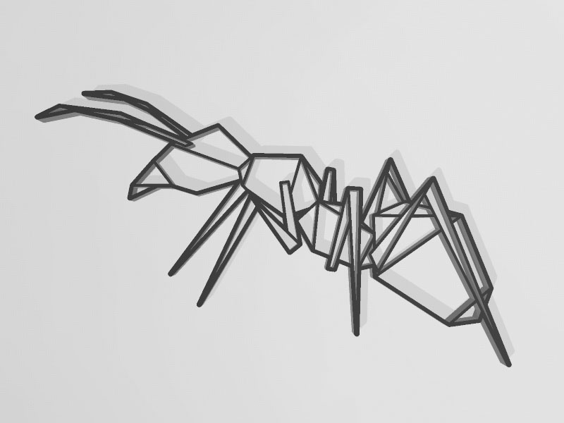 创意线框蚂蚁