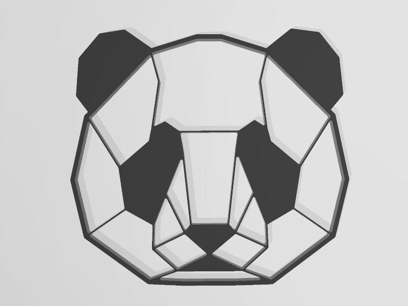 创意线框熊猫头