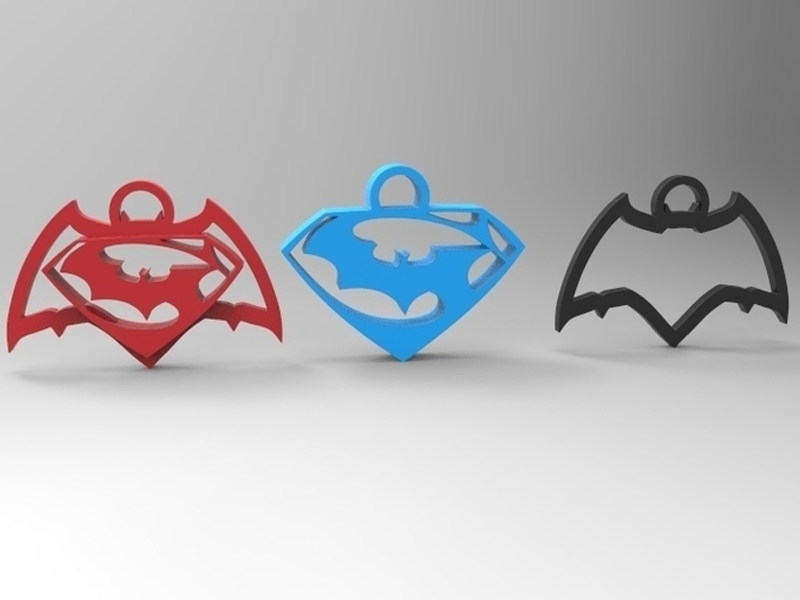蝙蝠侠超人项链耳环钥匙链