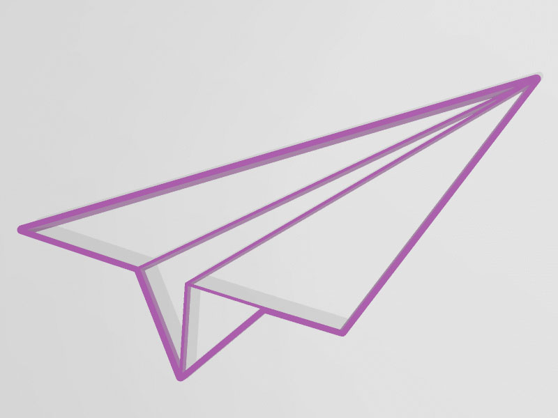 创意线框纸飞机