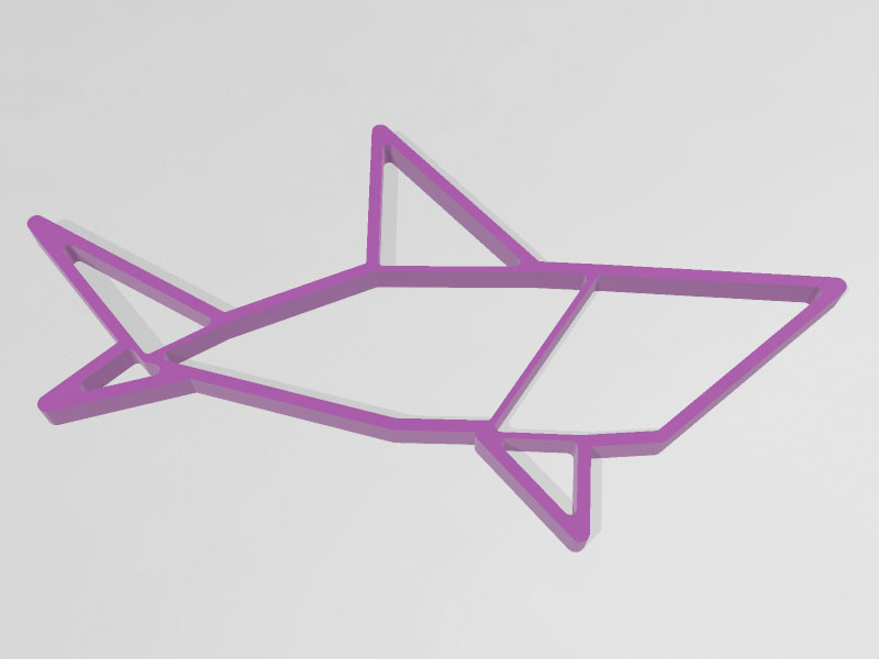 创意线框鲨鱼