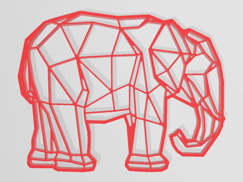 线框大象