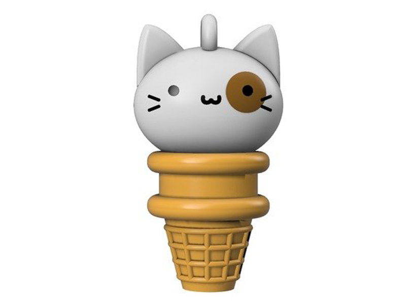 可爱的冰淇淋猫钥匙链